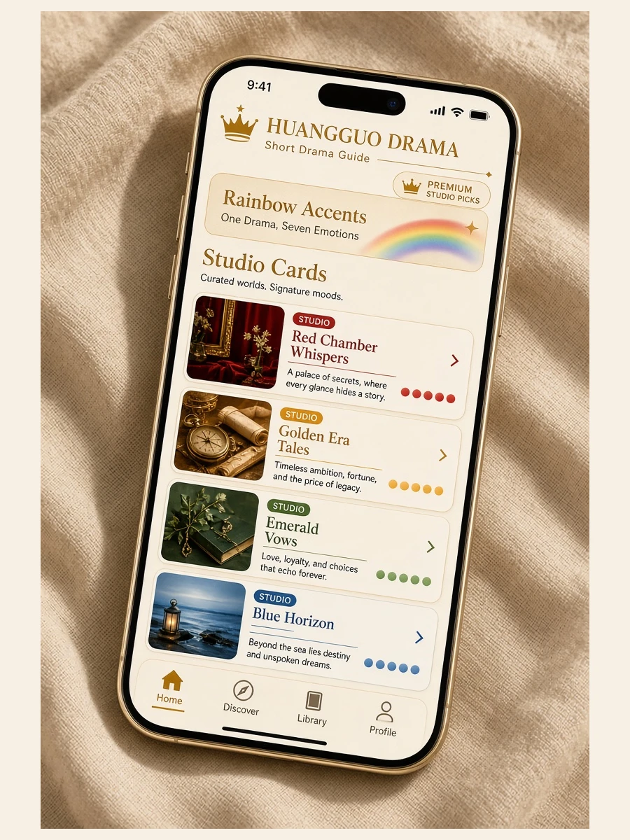 黄果短剧APP界面示意